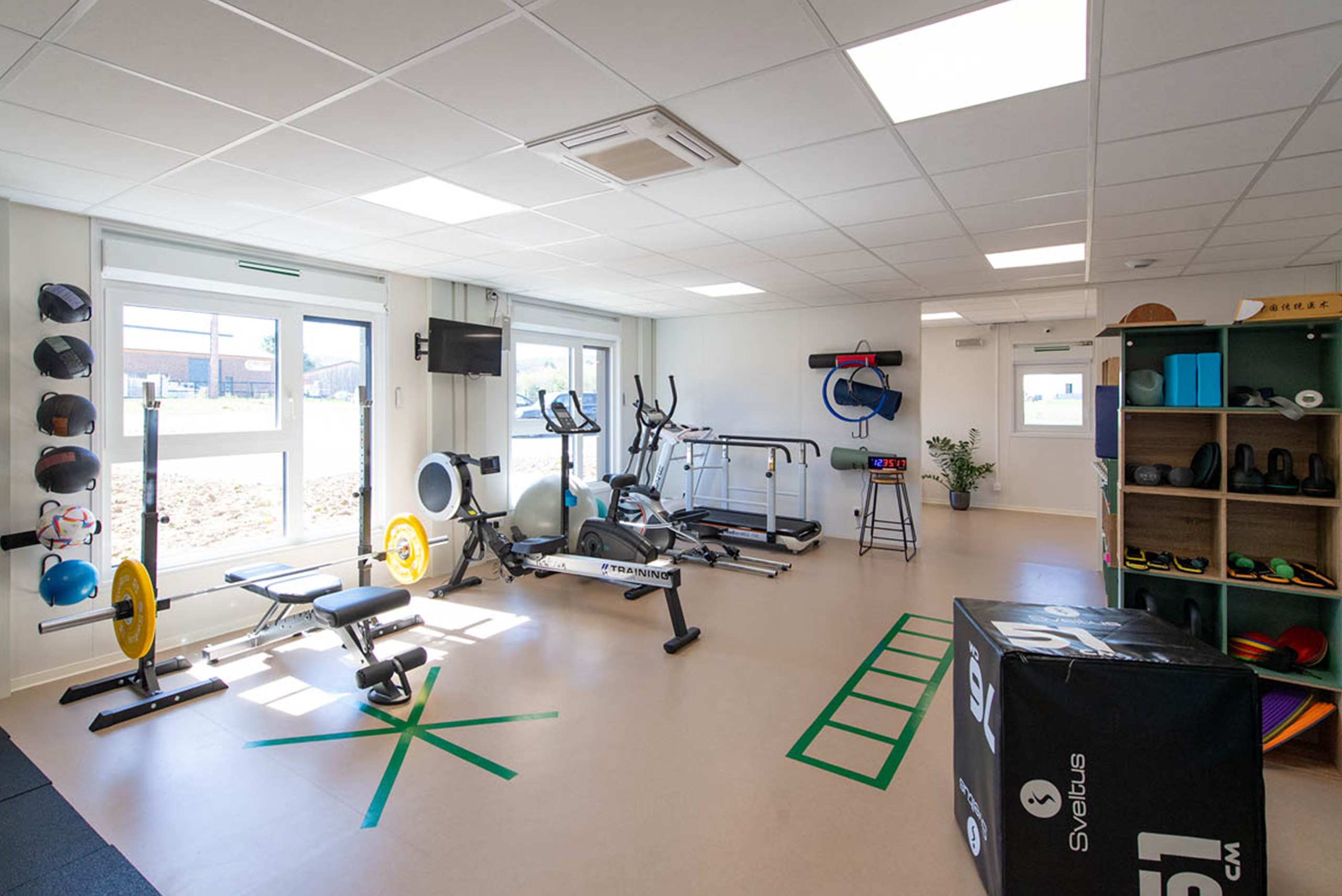 salle de rééducation et kinésithérapie modulaire ALGECO® de Bromont-Lamothe (63230
