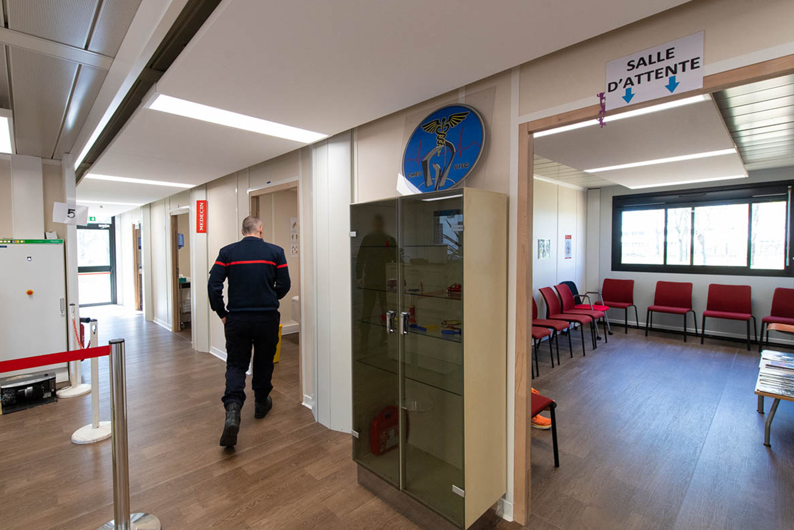 centre médical modulaire ALGECO® avec salle d’attente