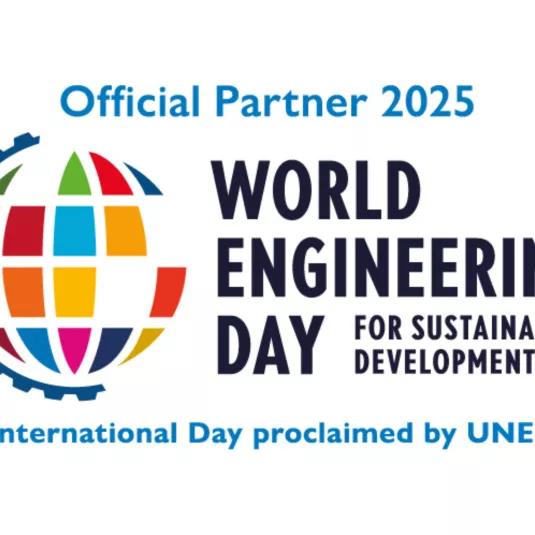 Logo partenaire officiel de la Journée mondiale de l’ingénierie pour le développement durable 2025 (Unesco)