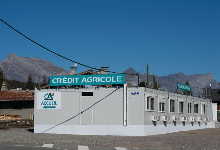 agences modulaires temporaires pour le Crédit Agricole des Savoie