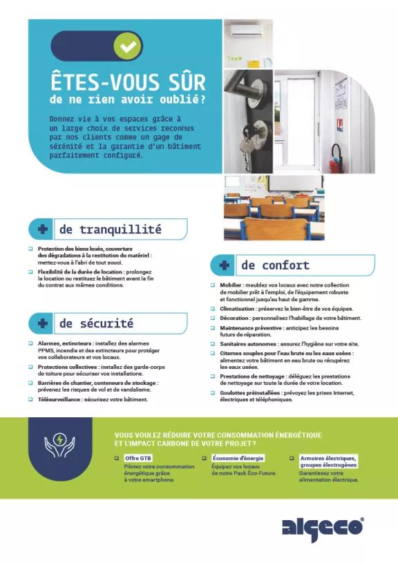 Services 360 Algeco – solutions complètes pour optimiser, sécuriser et personnaliser vos bâtiments modulaires