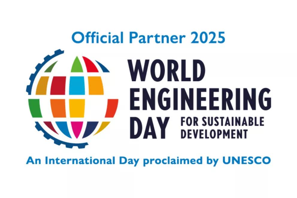 Logo partenaire officiel de la Journée mondiale de l’ingénierie pour le développement durable 2025 (Unesco)