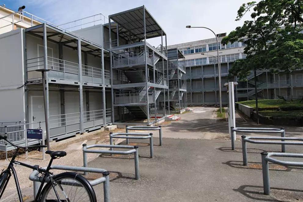 Bordeaux métropole réhabilitation du lycée Camille Jullian modules Algeco