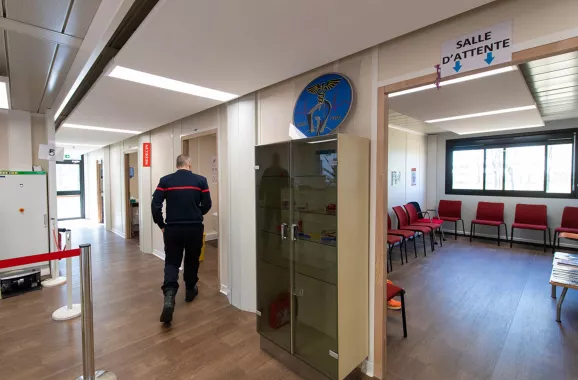 centre médical modulaire ALGECO® avec salle d’attente