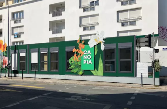 Façade de la Maison du projet Canopia réalisée en modules ALGECO® au cœur de Bordeaux