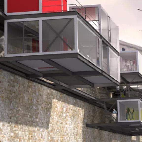 Concours-architectures-élémentaires-4ème-édition-hybrid-containers-2012-2013-le-ruban-ALGECO®-une-agrafe-urbaine