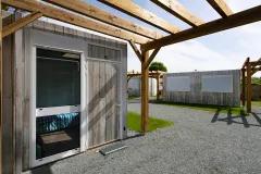 Village modulaire d’hébergement d’urgence à la Fondation COS